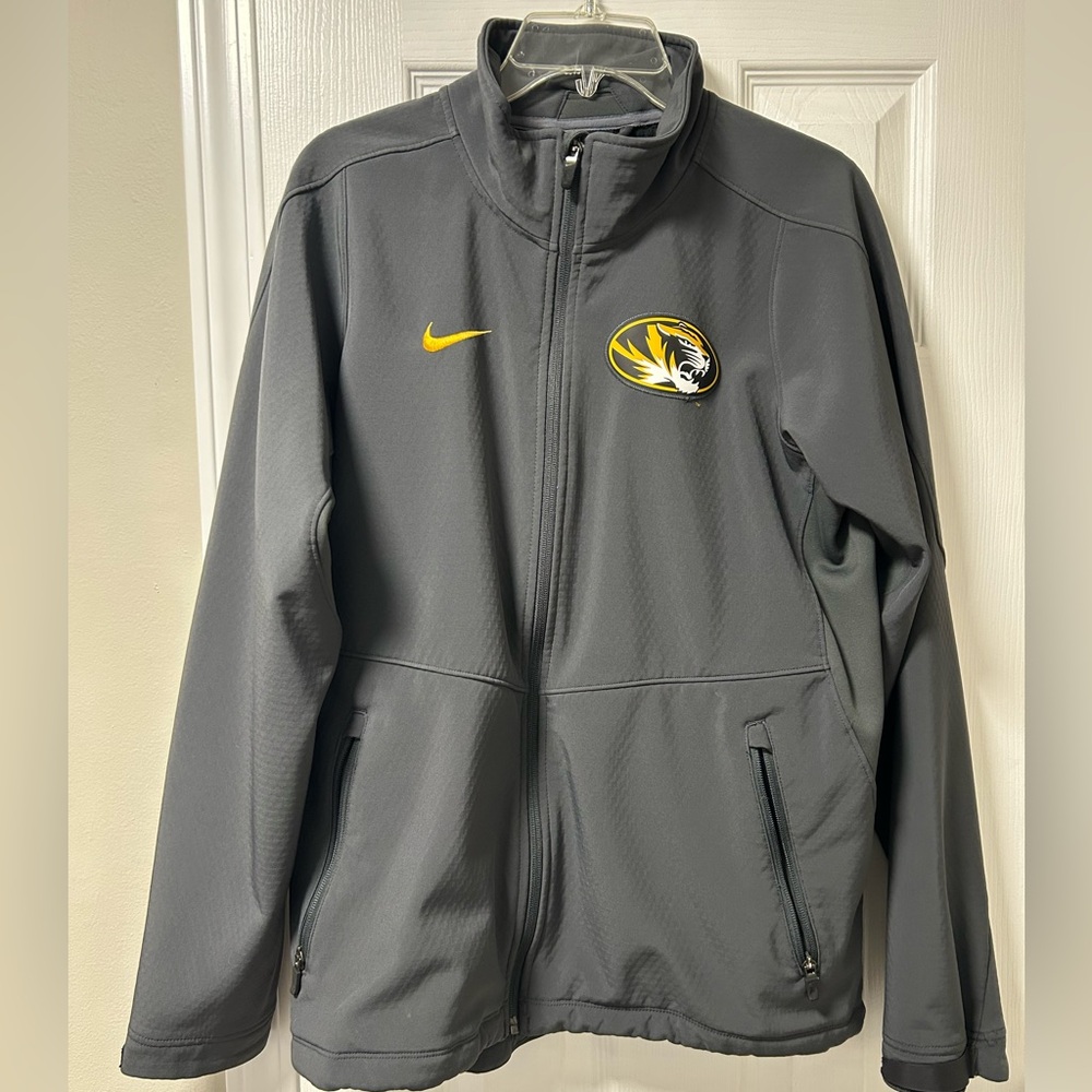Nike Mizzou Tigers Jacket - Men's Medium - Gray "Sphere" Thermal Waffle
